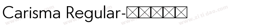 Carisma Regular字体转换